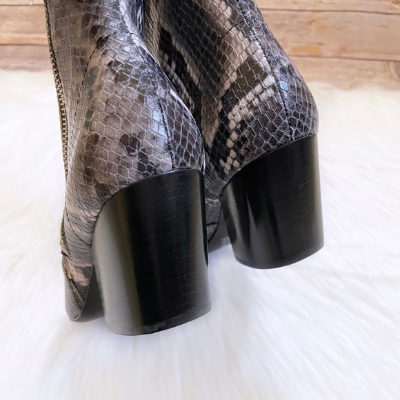All Saints Aster Snake Embossed Booties - Picture 9 of 12
